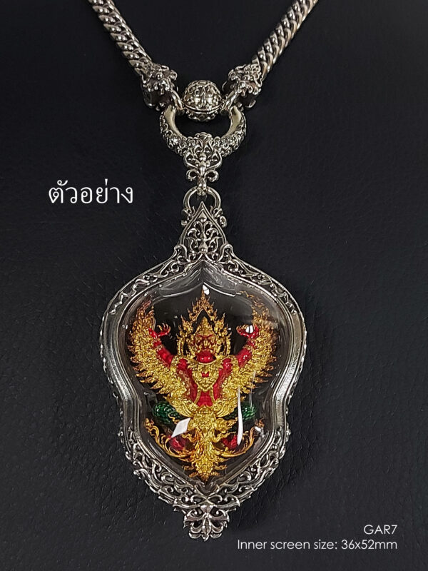 GAR7Silver925 Garuda7 amulet casing 36x52mm - Image 4