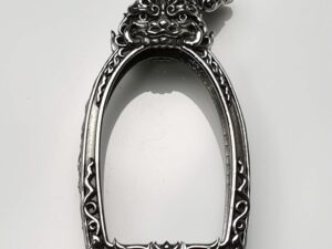 WES5Whitebrass Wessuwan amulet casing 21x33mm