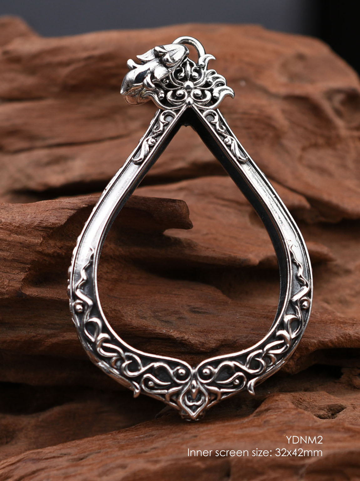 YDNM2Silver925 Yodnam2 amulet casing 32x42mm - Image 4