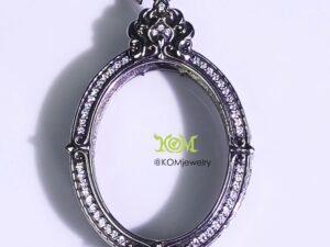 LCKT1Whitebrass Locket1 Oval amulet casing 26x36mm