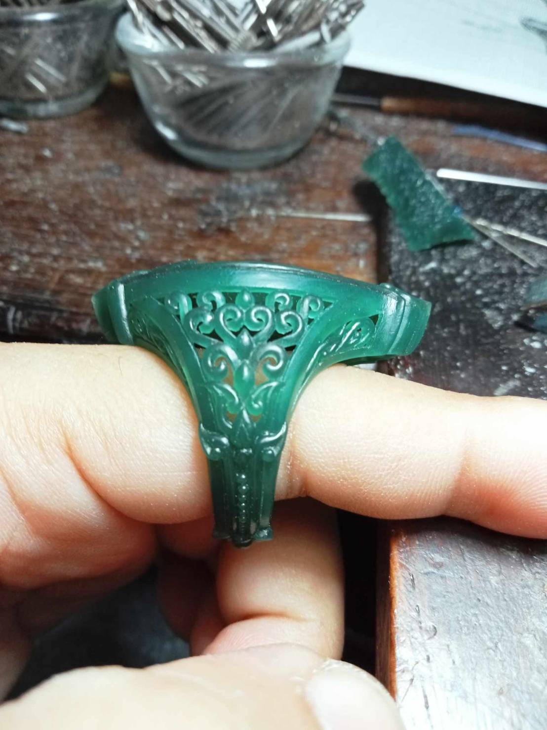 Custom ring Silver925 setting with amulet Original by KOMjewelry - Image 16