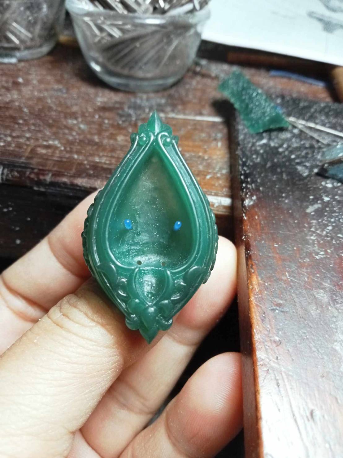 Custom ring Silver925 setting with amulet Original by KOMjewelry - Image 12