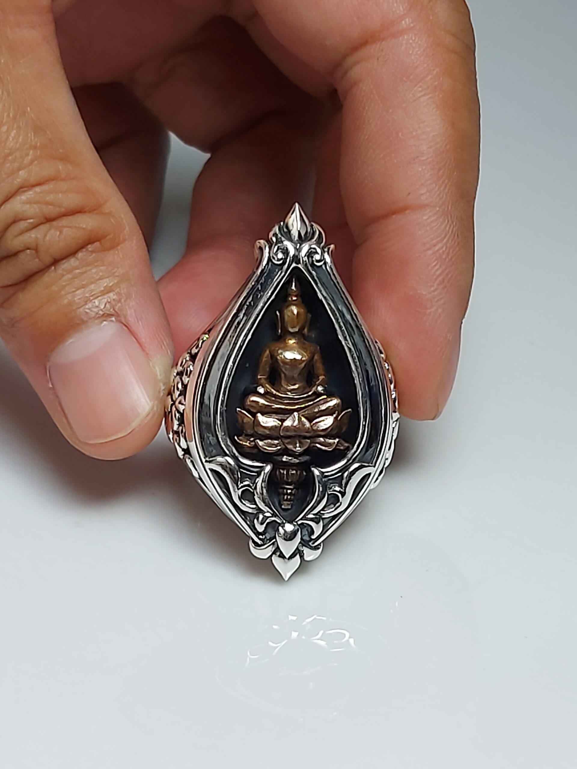 Custom ring Silver925 setting with amulet Original by KOMjewelry - Image 11