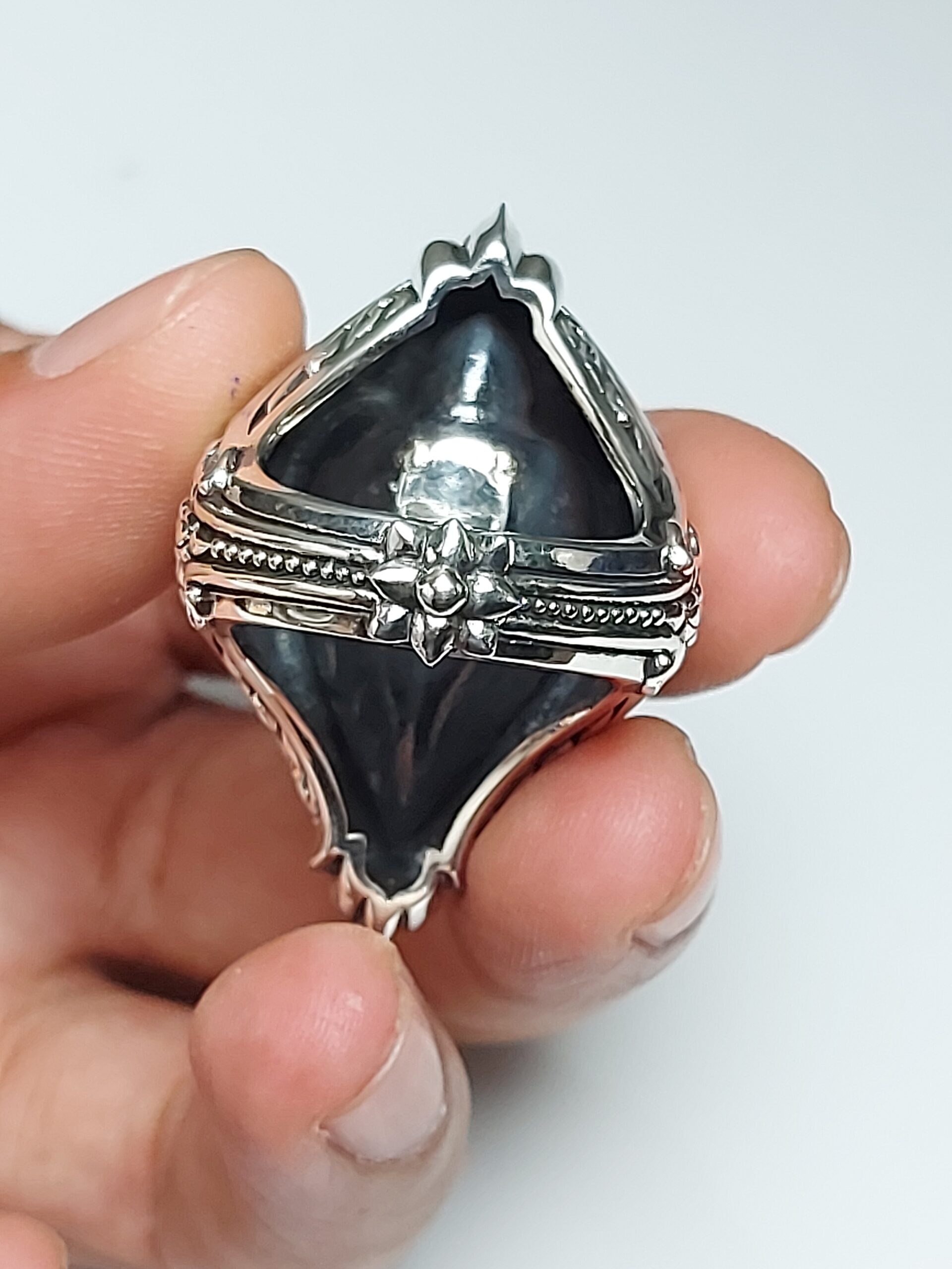 Custom ring Silver925 setting with amulet Original by KOMjewelry - Image 34