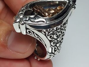 Custom ring Silver925 setting with amulet Original by KOMjewelry
