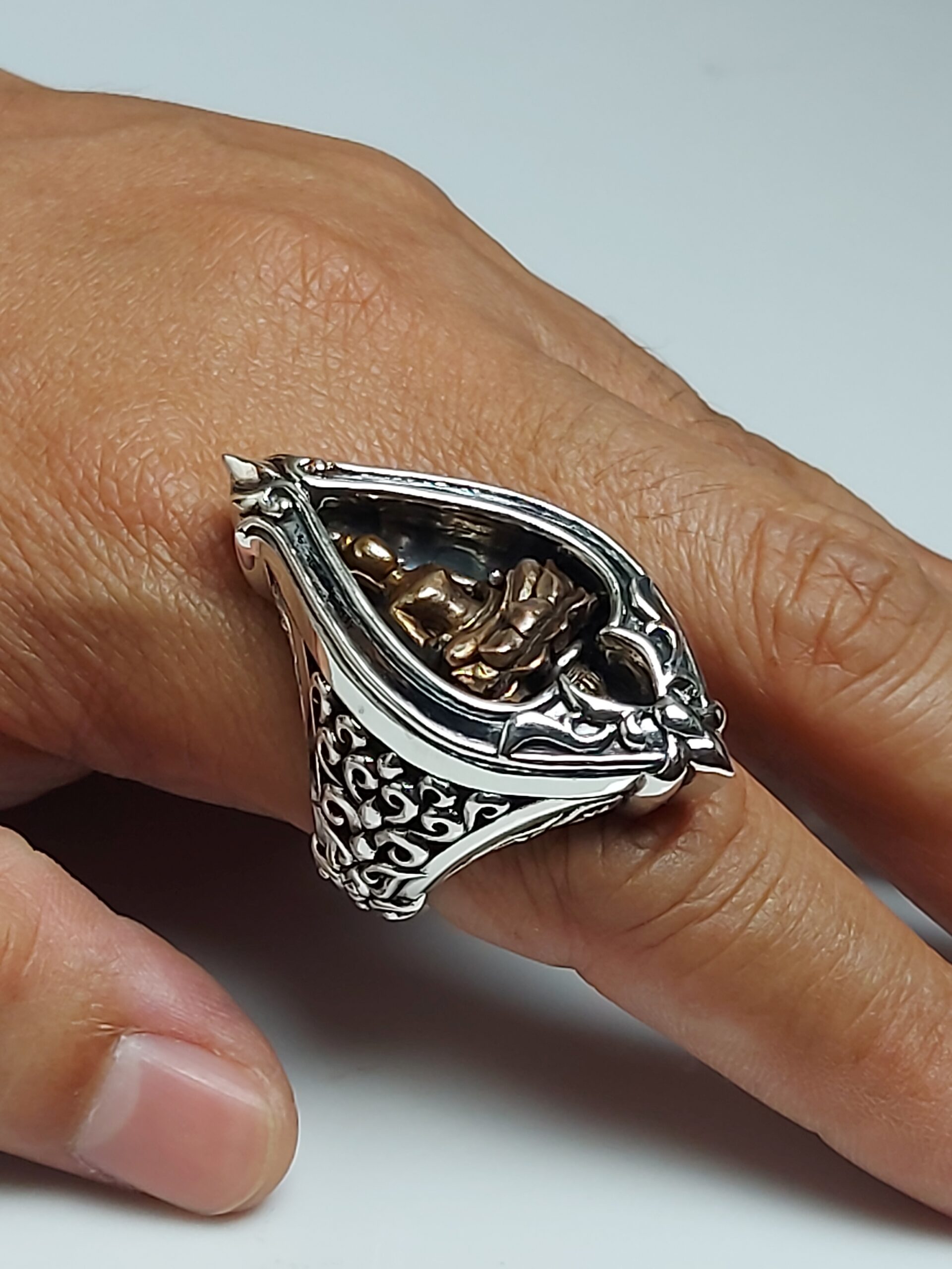 Custom ring Silver925 setting with amulet Original by KOMjewelry - Image 29