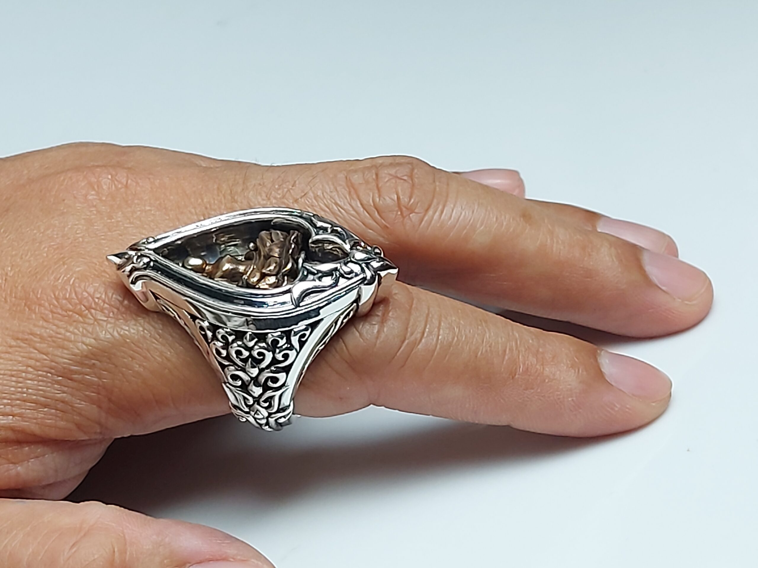 Custom ring Silver925 setting with amulet Original by KOMjewelry - Image 28