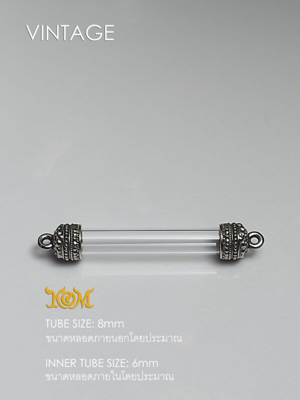 VINTAGEWB08 Vintage Whitebrass Takrud casing tube size 8mm - Image 6