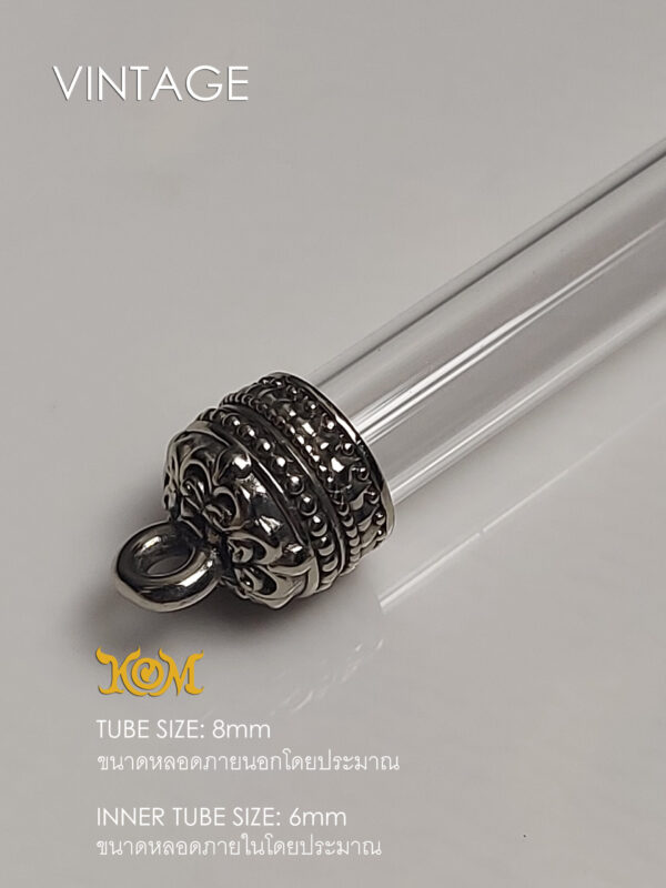 VINTAGEWB08 Vintage Whitebrass Takrud casing tube size 8mm - Image 4