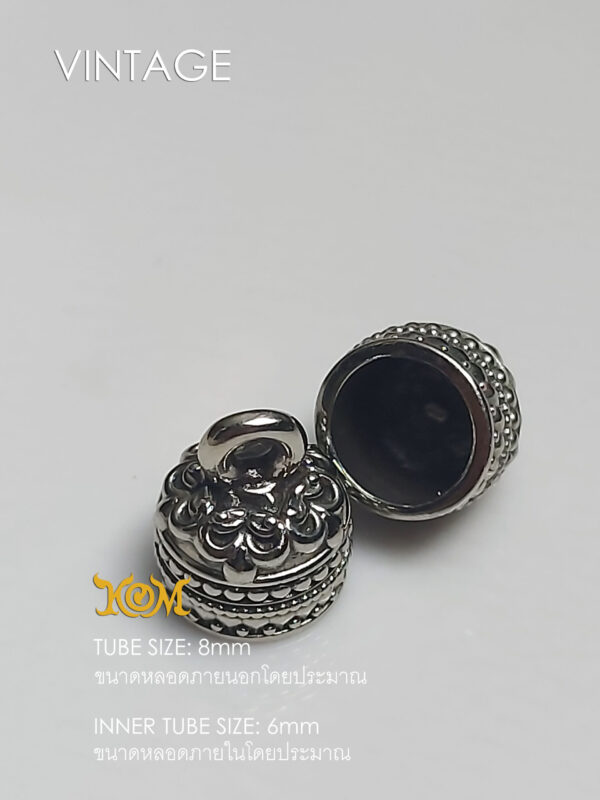 VINTAGEWB08 Vintage Whitebrass Takrud casing tube size 8mm - Image 2