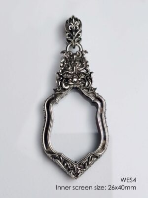 WES4Whitebrass Wessuwan amulet casing 26x40mm