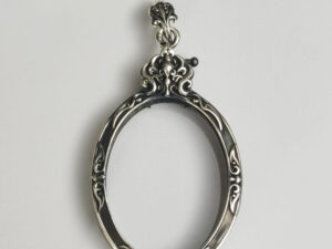 OVAL3Silver925 amulet casing inner screen size 27x36mm