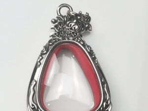 PIDTA5Whitebrass Phra Pidta amulet casing 24x30mm