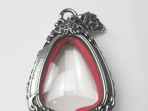 PIDTA6Whitebrass Phra Pidta amulet casing 24x30mm