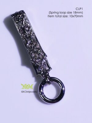 CLP1Whitebrass Amulets clip size 10x68mm