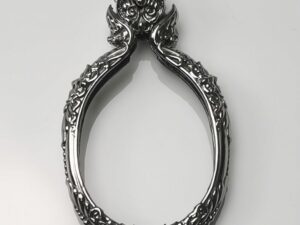 ORH2LWhitebrass Orahan2 Oval amulet casing 28x44mm
