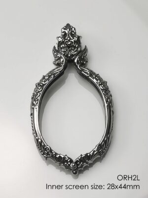 ORH2LWhitebrass Orahan2 Oval amulet casing 28x44mm
