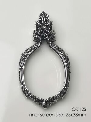 ORH2SSilver925 Orahan2S Oval amulet casing 25x38mm