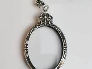 OVAL4Silver925 amulet casing inner screen size 29x38mm