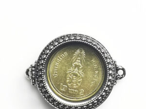 PSRND2Whitebrass round amulet casing inner diameter 22mm