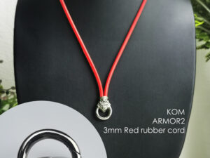 KOM Amor 2 Whitebrass O-Ring red rubber cord 3.5mm choker with Spring