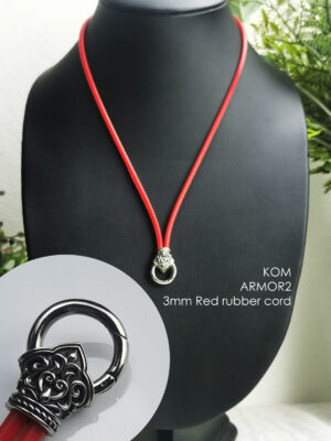 KOM Amor 2 Whitebrass O-Ring red rubber cord 3.5mm choker with Spring
