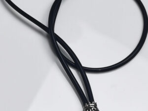 KOM Amor 3 Whitebrass O-Ring black rubber cord 3.5mm choker with Spring