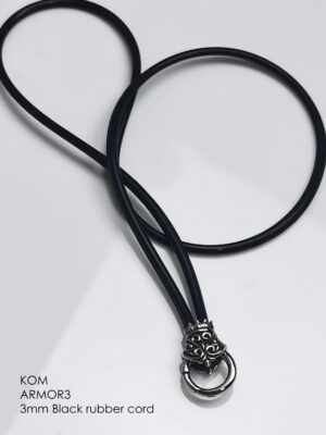 KOM Amor 3 Whitebrass O-Ring black rubber cord 3.5mm choker with Spring