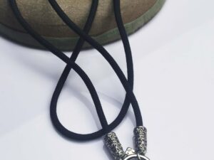 KOM Ceylon whitebrass rope necklace with Orbit5 Spring