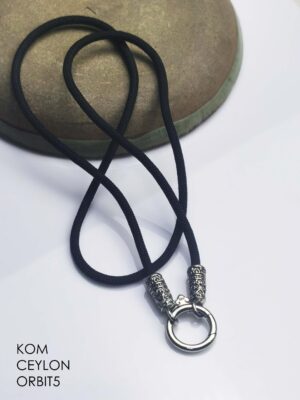 KOM Ceylon whitebrass rope necklace with Orbit5 Spring