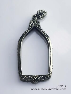 NKPR3Whitebrass Nakprok amulet casing 30x55mm