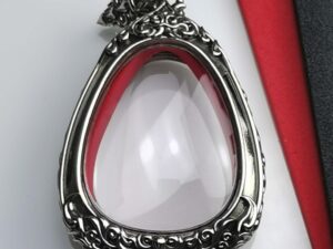 PIDTA4Whitebrass Phra Pidta jumbo amulet casing 31x38mm