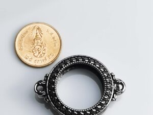 PSRND25Whitebrass round amulet casing inner diameter 16mm