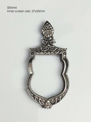 SEMA4Whitebrass Sema amulet casing 27x35mm