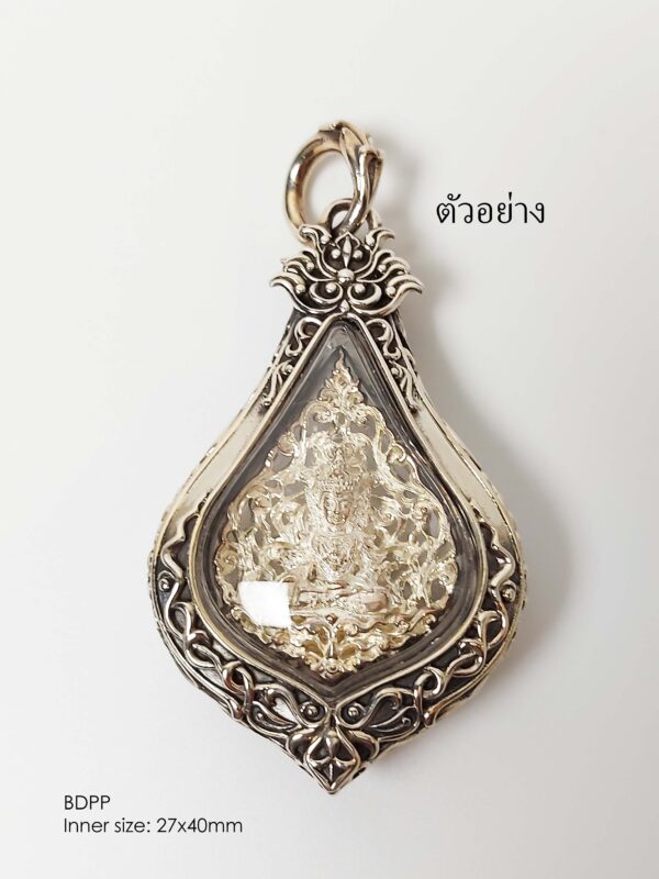 BDPPSilver925 Buddha Pratarn Phon amulet casing 27x40mm - Image 5