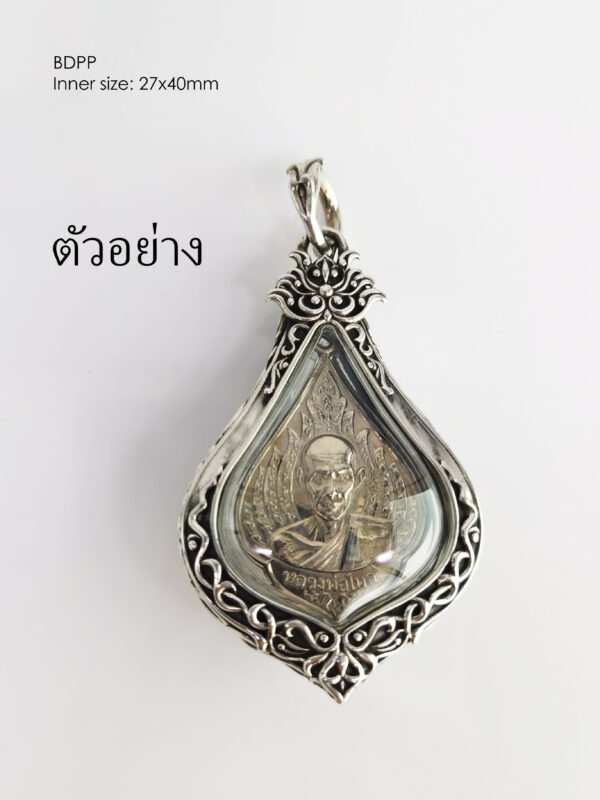 BDPPSilver925 Buddha Pratarn Phon amulet casing 27x40mm - Image 3