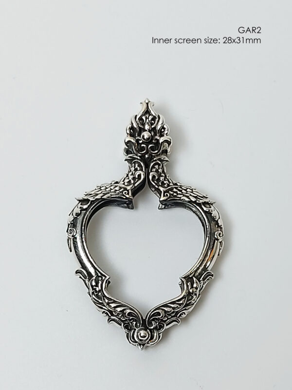 GAR2Silver925 Garuda amulet casing 28x31mm