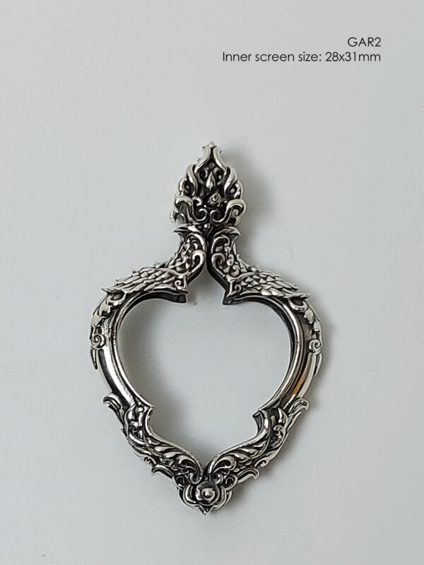 GAR2Silver925 Garuda amulet casing 28x31mm - Image 6