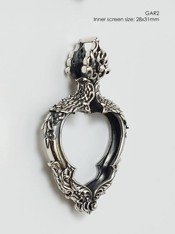 GAR2Silver925 Garuda amulet casing 28x31mm - Image 5