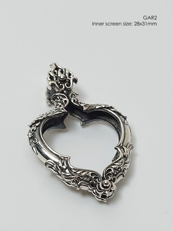 GAR2Silver925 Garuda amulet casing 28x31mm - Image 4
