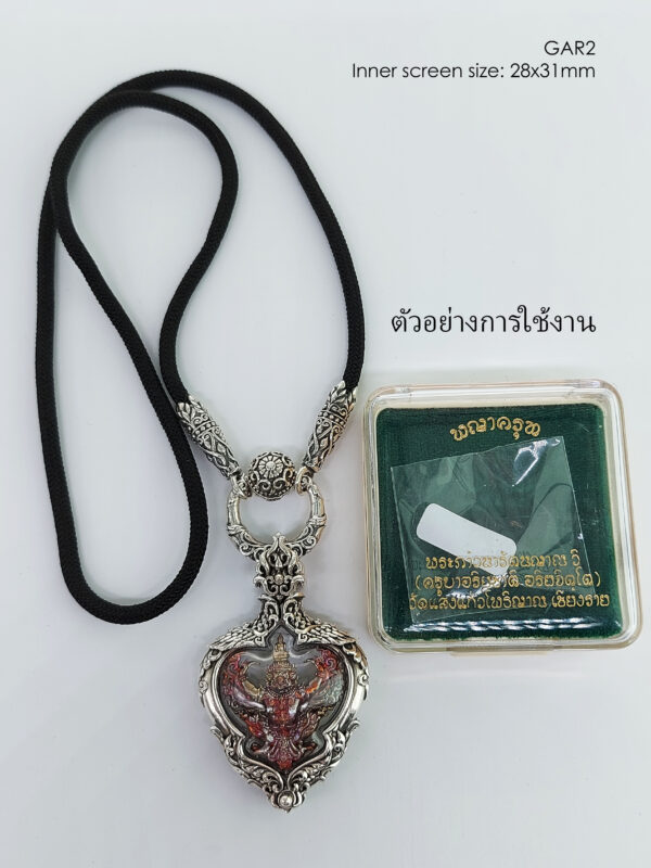 GAR2Silver925 Garuda amulet casing 28x31mm - Image 7