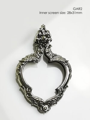 GAR2Whitebrass Garuda amulet casing 28x31mm