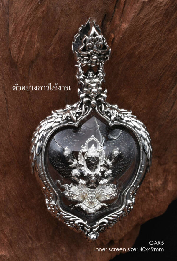 GAR5Silver925 Garuda5 amulet casing inner size 40x49mm - Image 16