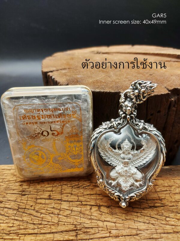 GAR5Silver925 Garuda5 amulet casing inner size 40x49mm - Image 11