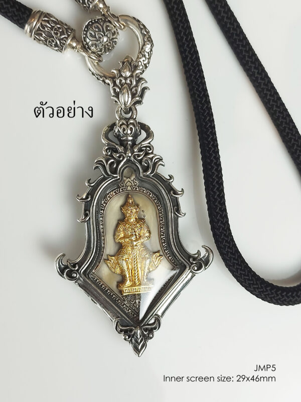 JMP5Whitebrass Jumpee Pim Yai Jumbo amulet casing screen inner size 29x46mm - Image 6