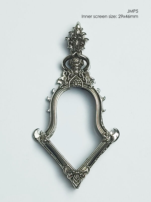 JMP5Whitebrass Jumpee Pim Yai Jumbo amulet casing screen inner size 29x46mm - Image 16