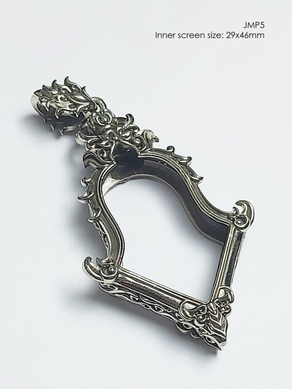 JMP5Whitebrass Jumpee Pim Yai Jumbo amulet casing screen inner size 29x46mm - Image 14
