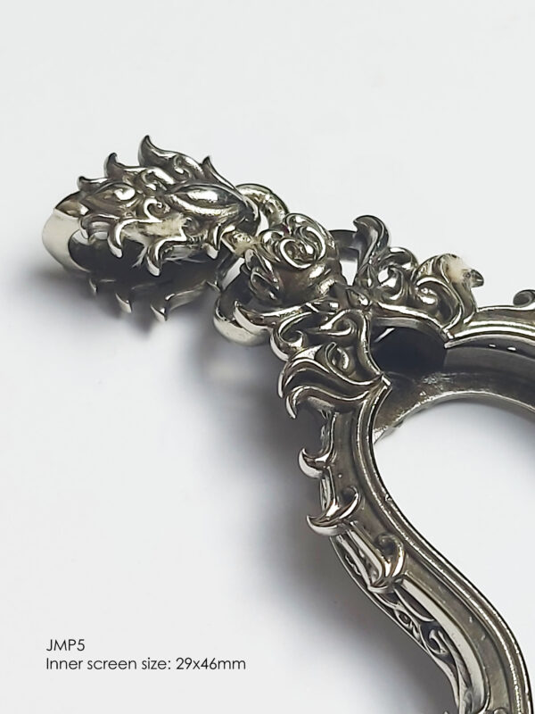 JMP5Whitebrass Jumpee Pim Yai Jumbo amulet casing screen inner size 29x46mm - Image 12