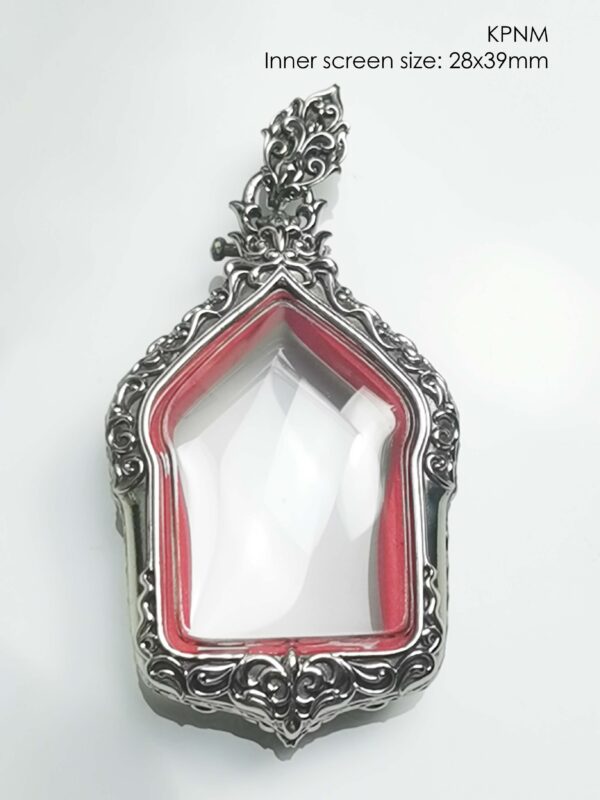 KPNMWhitebrass Khun Paen Medium amulet casing 28x39mm