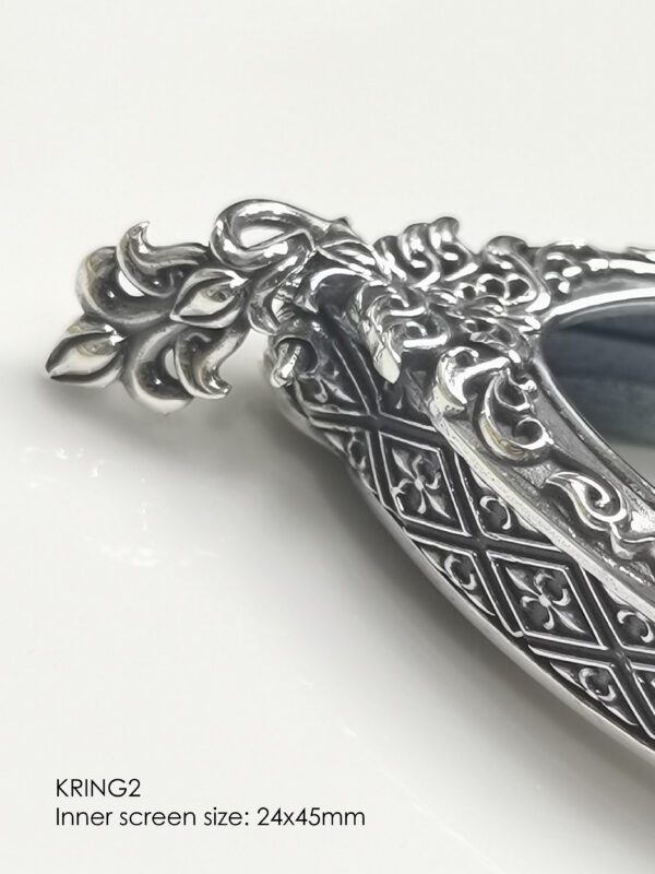 KRING2Silver925 Phra Kring amulet casing inner screen size 24x45mm - Image 9